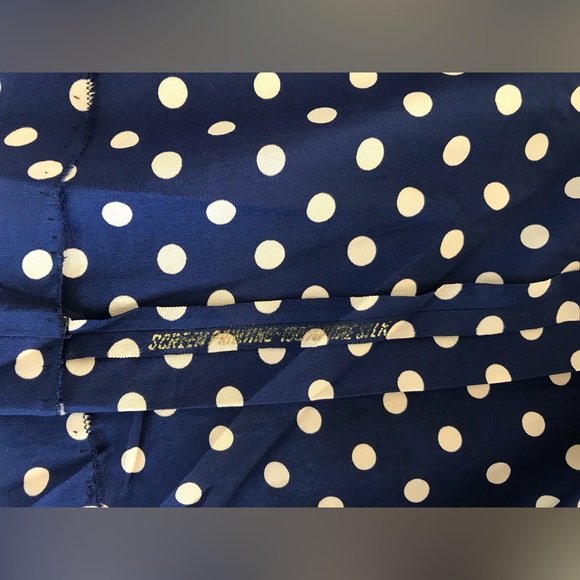 Timeless Vintage 1960s Blue Polka Dot Shirt Dress with Pleated Skirt Classic - Picture 16 of 16